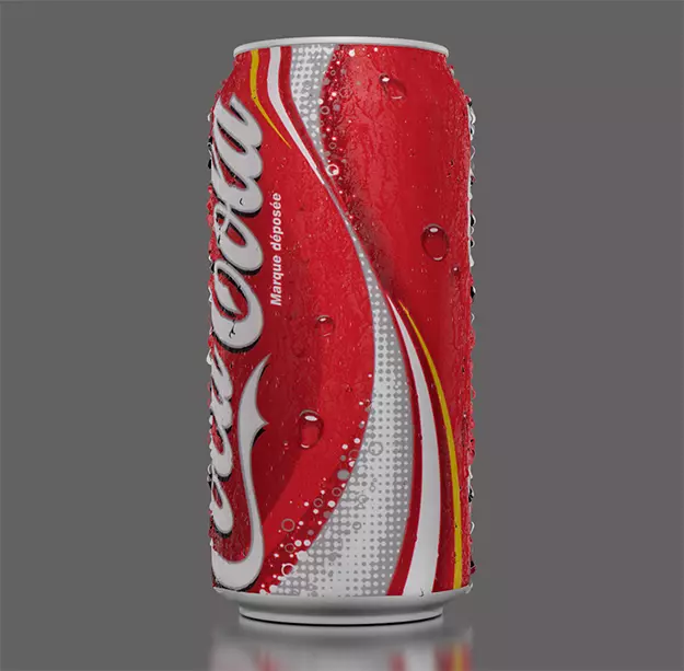 Can with water drops - any texture can apply 3D model_0