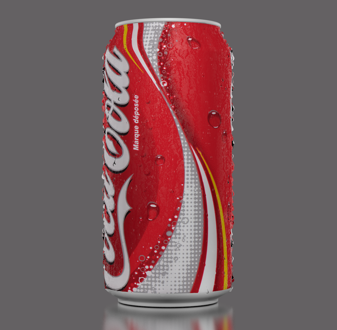Can with water drops - any texture can apply 3D model_1