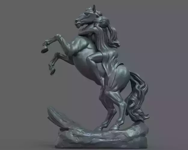 horse and girl 3D model