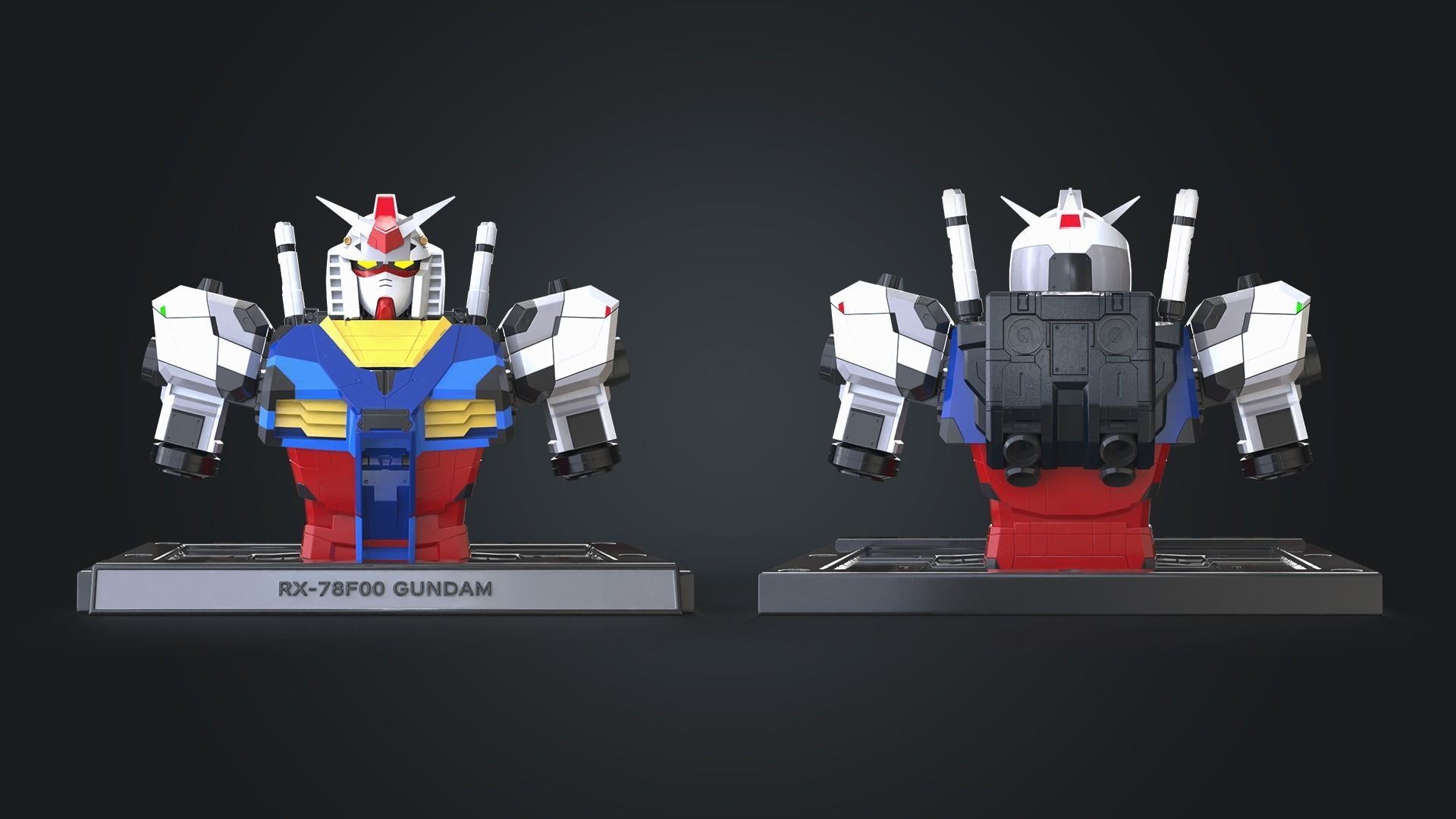 GUNDAM BUST RX-78F00 3D print model 3D model 3D printable | CGTrader