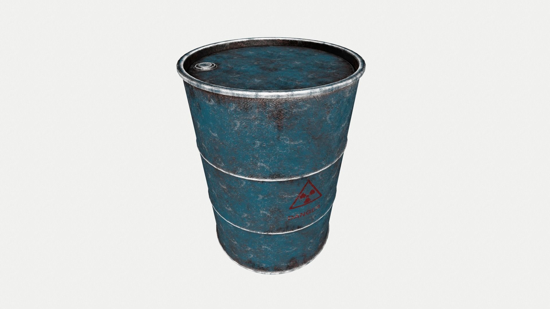 Oil Drum Low-poly 3D model_6