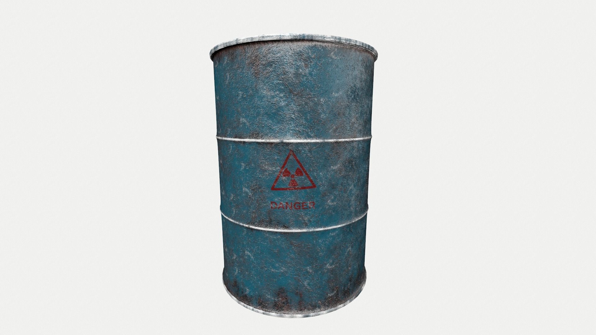 Oil Drum Low-poly 3D model_3