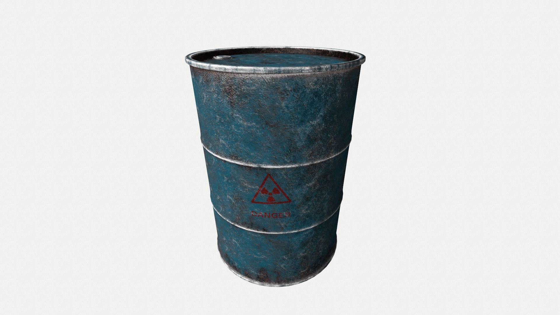 Oil Drum Low-poly 3D model_8