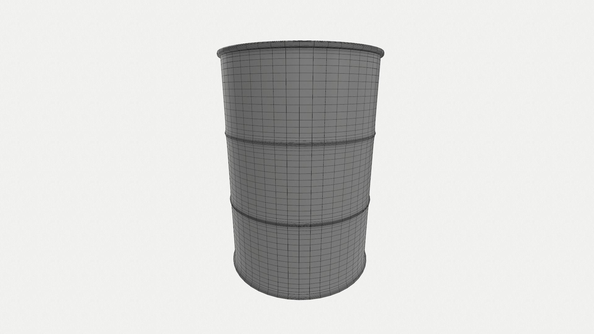 Oil Drum Low-poly 3D model_13