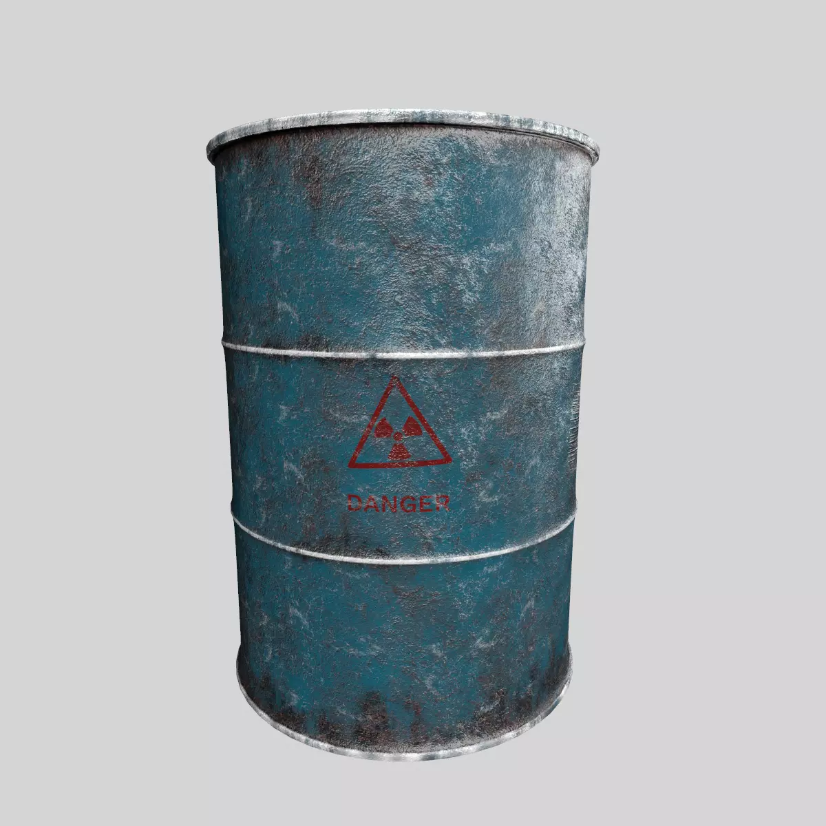Oil Drum Low-poly 3D model_0