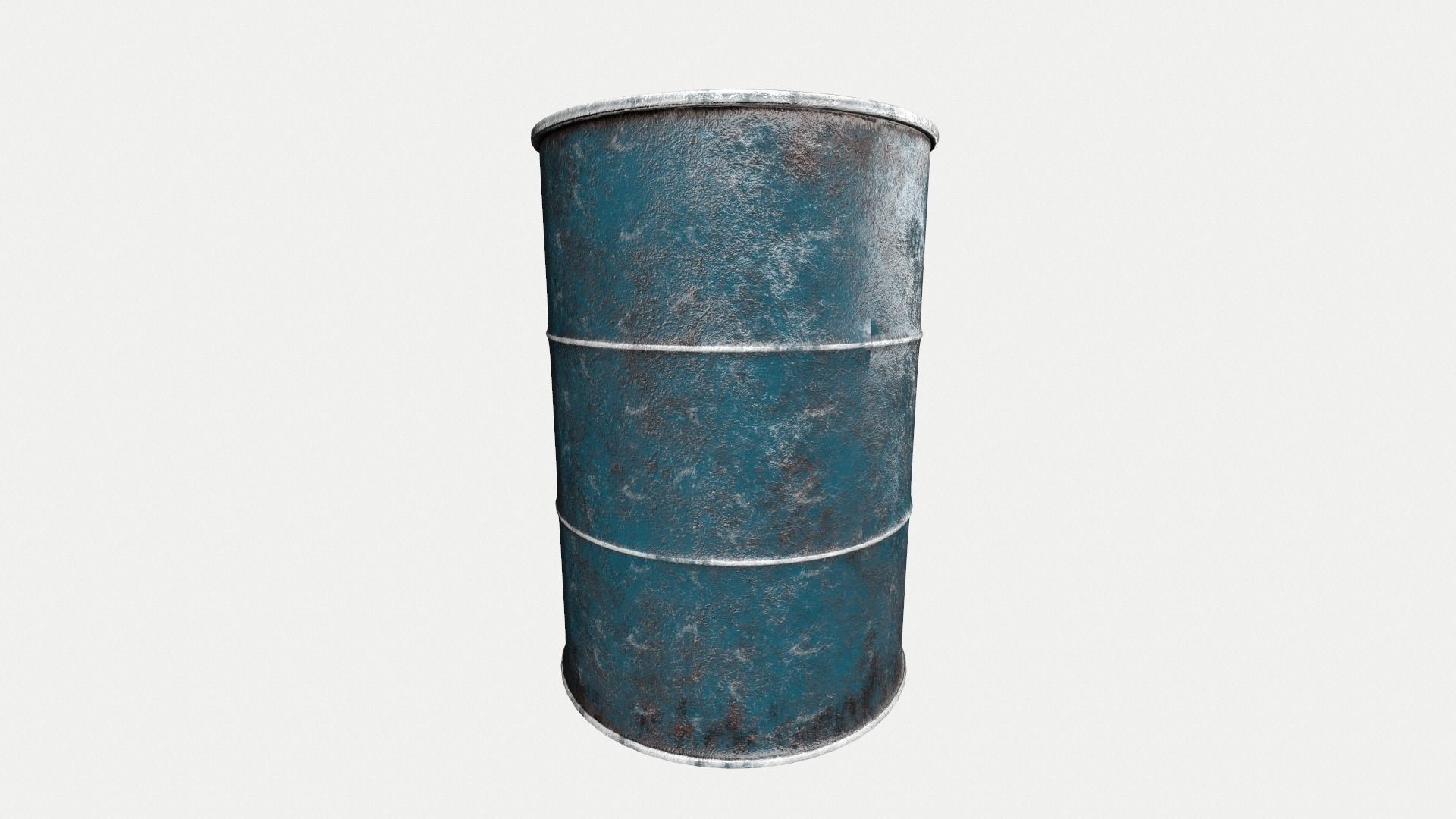 Oil Drum Low-poly 3D model_4