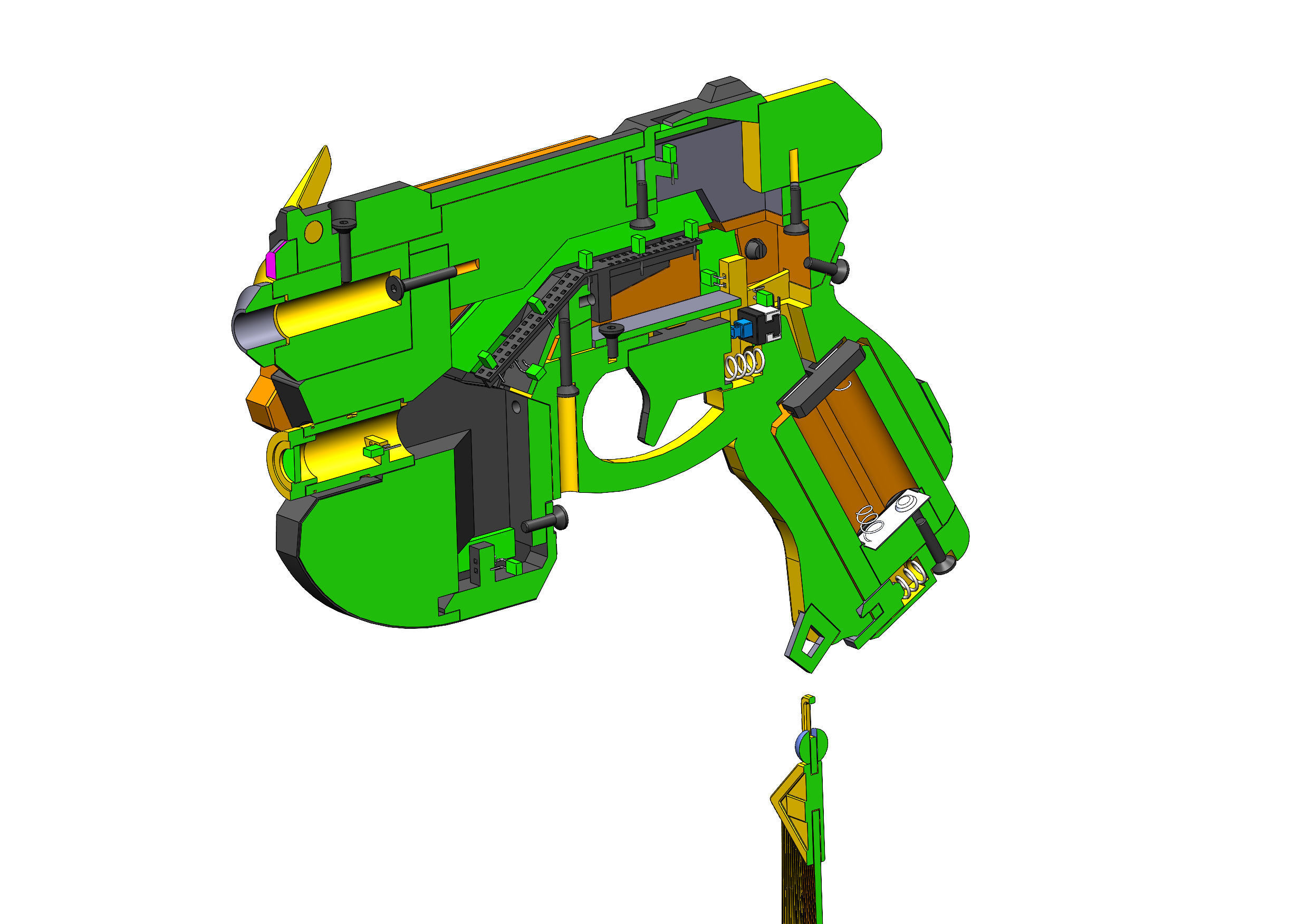 DVa Blaster Palaquin Skin - Overwatch - STL and CAD - Personal 3D print model_13