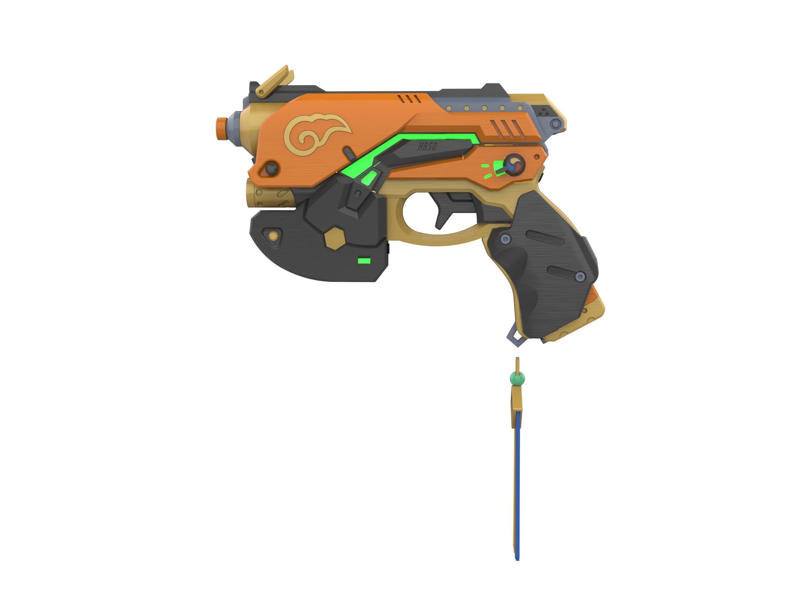 DVa Blaster Palaquin Skin - Overwatch - STL and CAD - Personal 3D print model_6