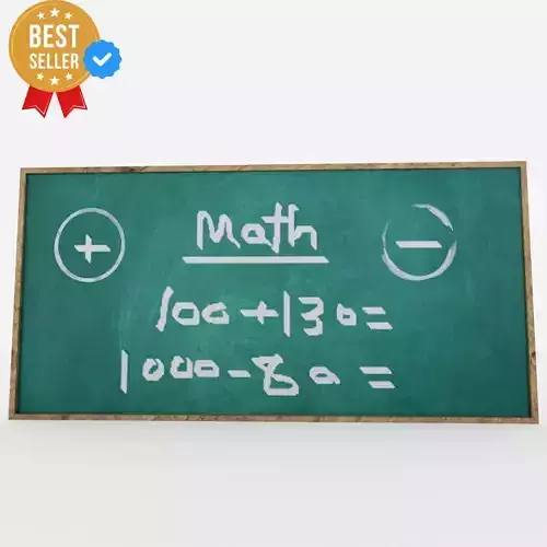 Math board Low-poly 3D model
