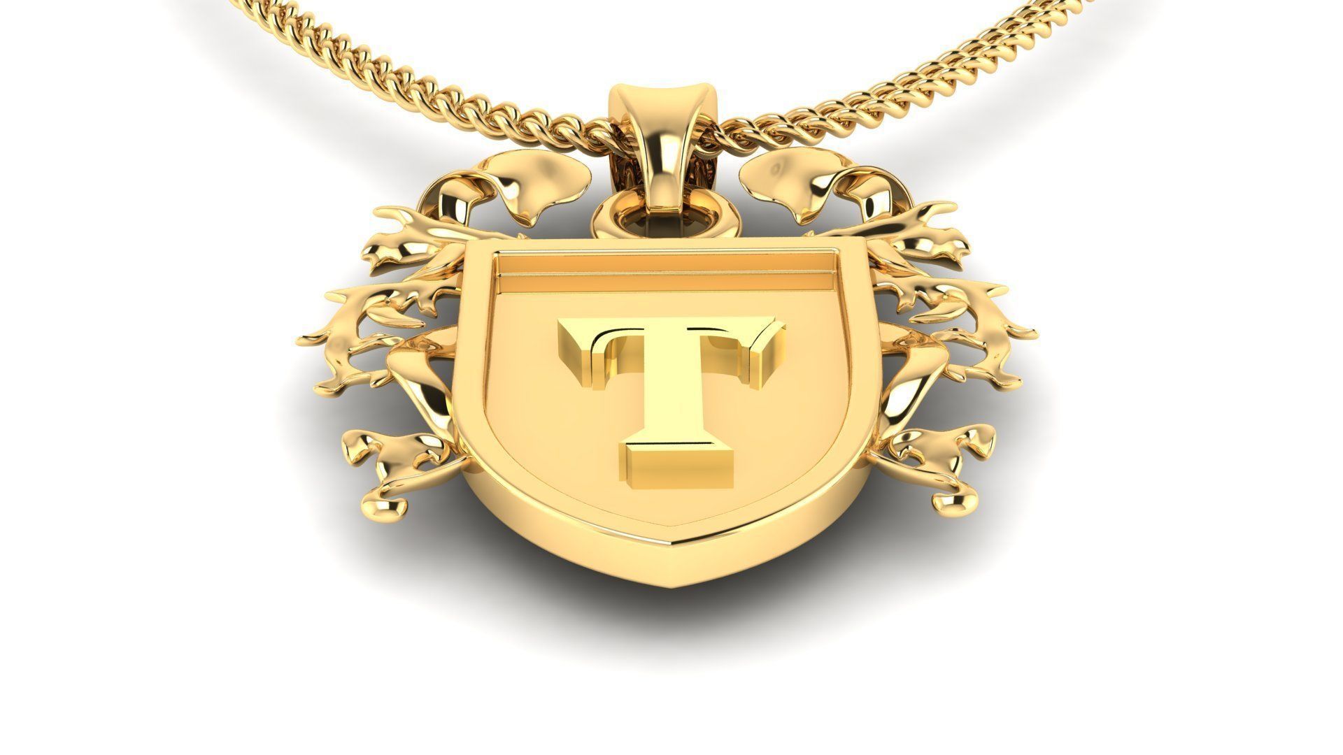 Letter- T - Pendant Name 3D print model_1