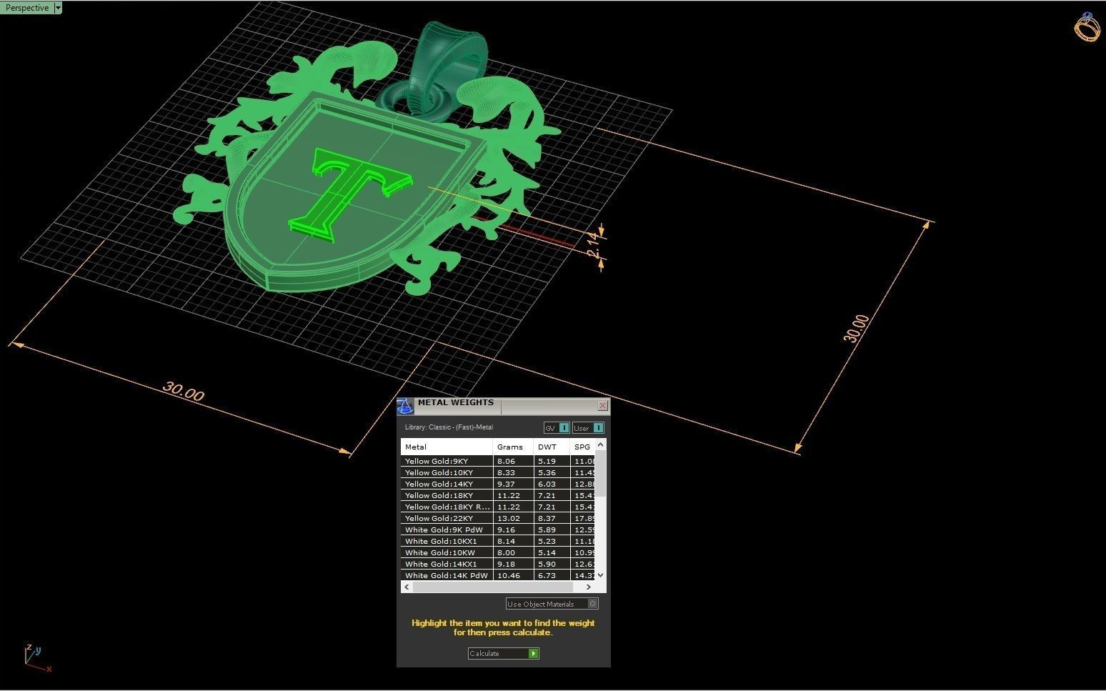 Letter- T - Pendant Name 3D print model_3
