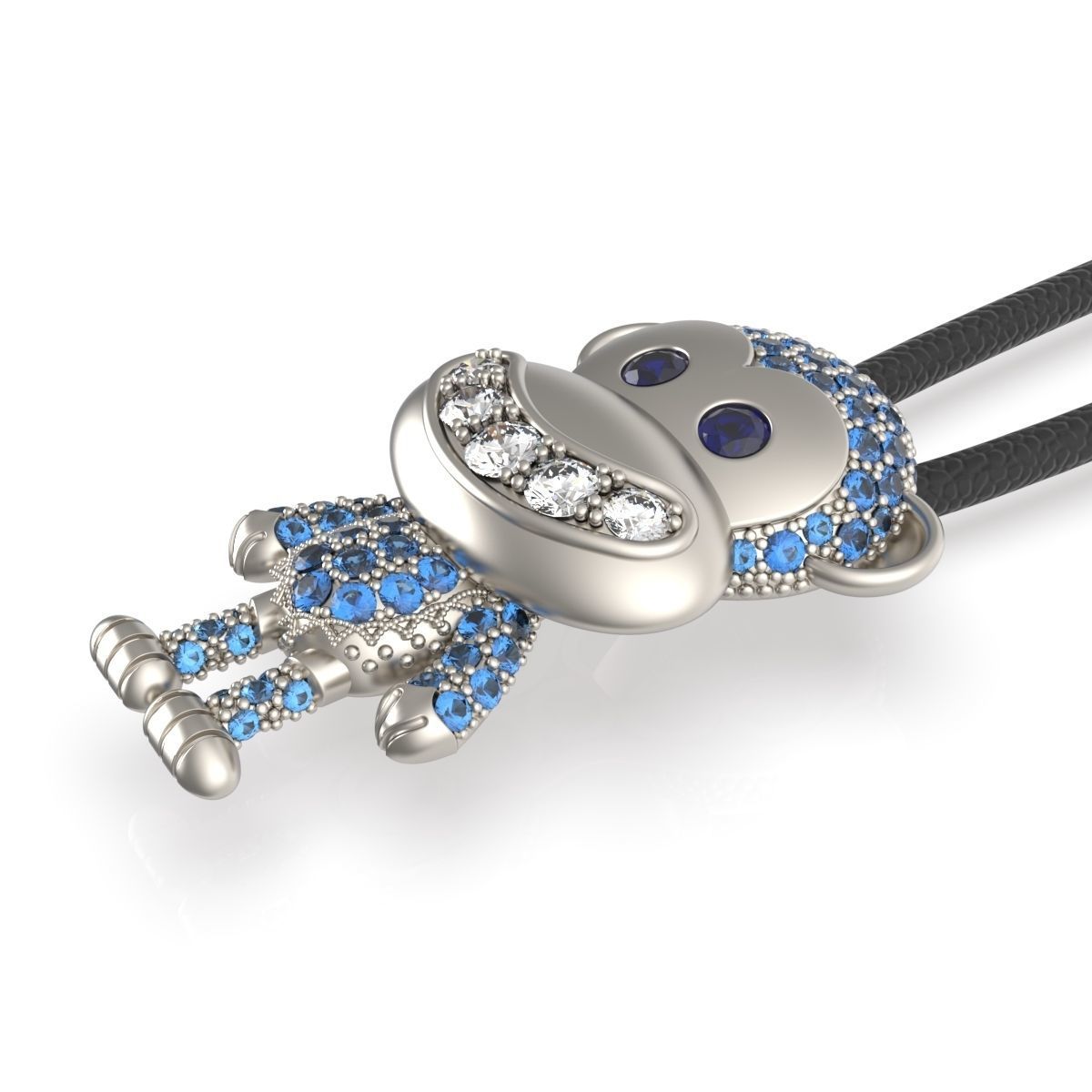 Monkey Pendant 3D print model_6