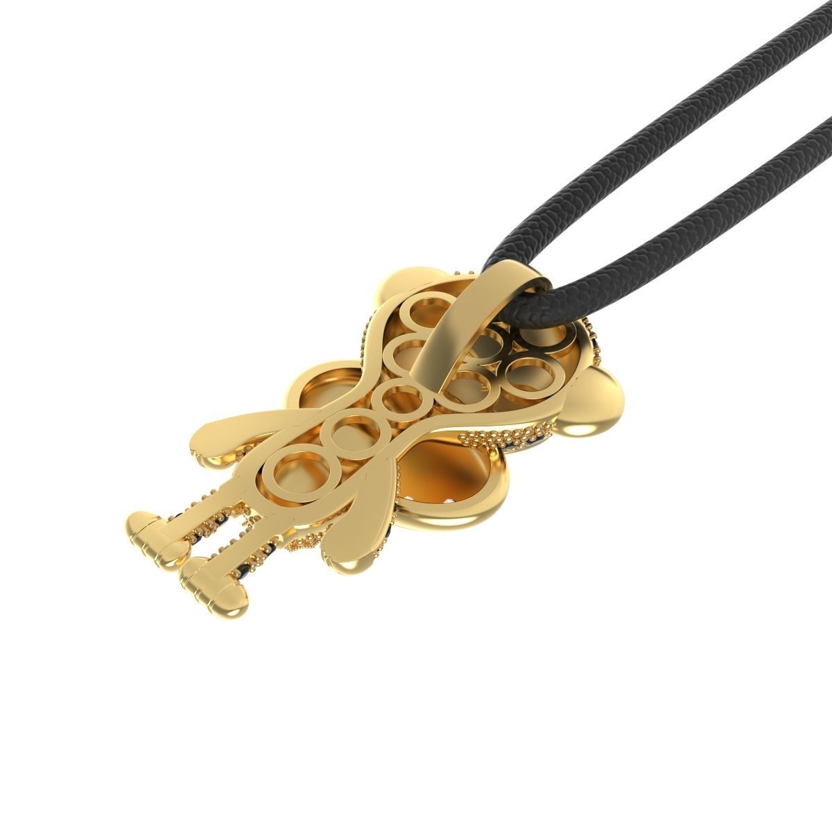 Monkey Pendant 3D print model_4