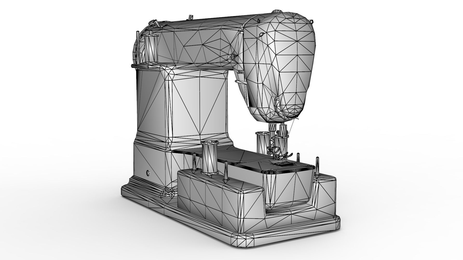 Vintage Sewing Machine 3D model_16