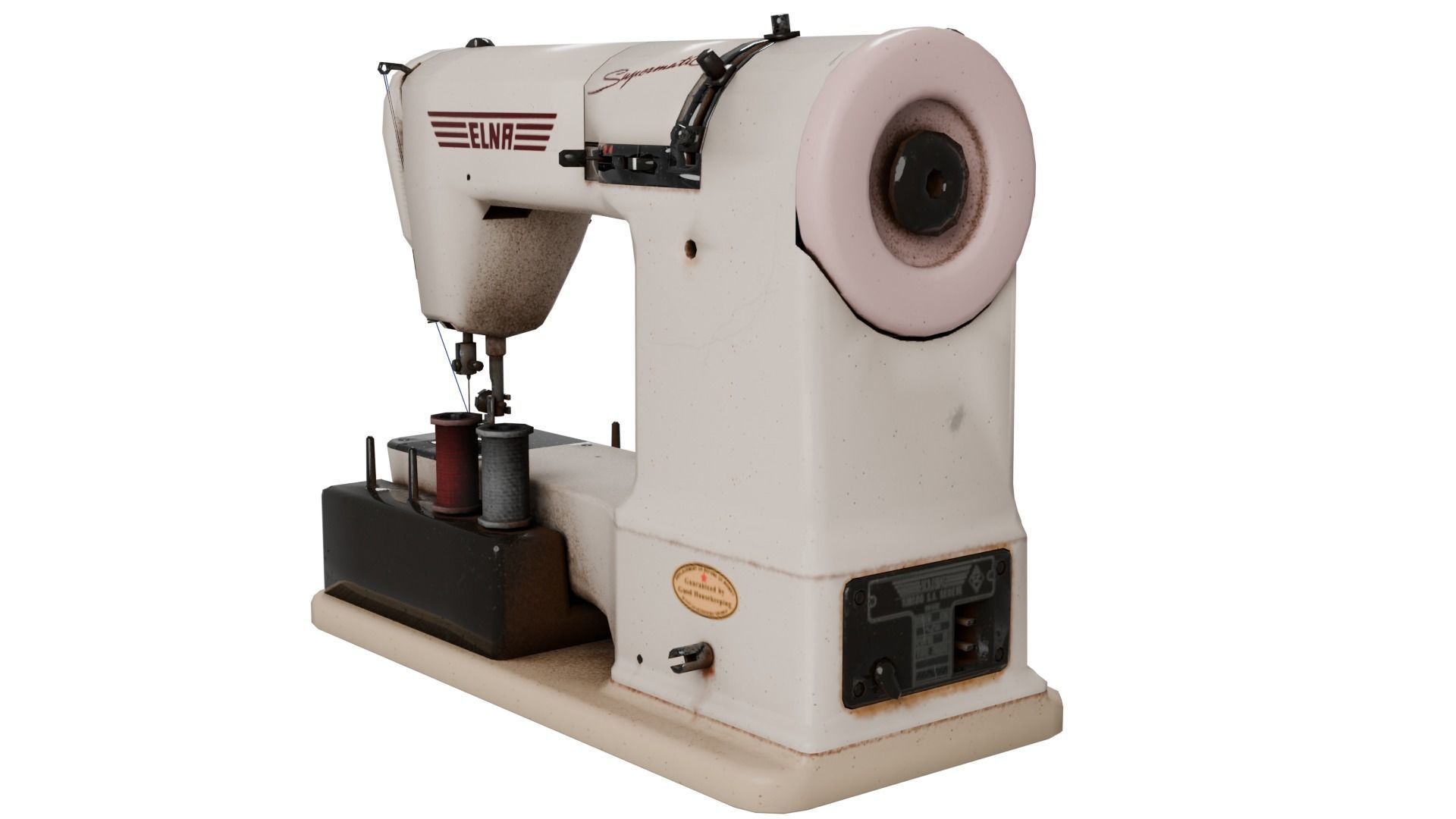 Vintage Sewing Machine 3D model_3