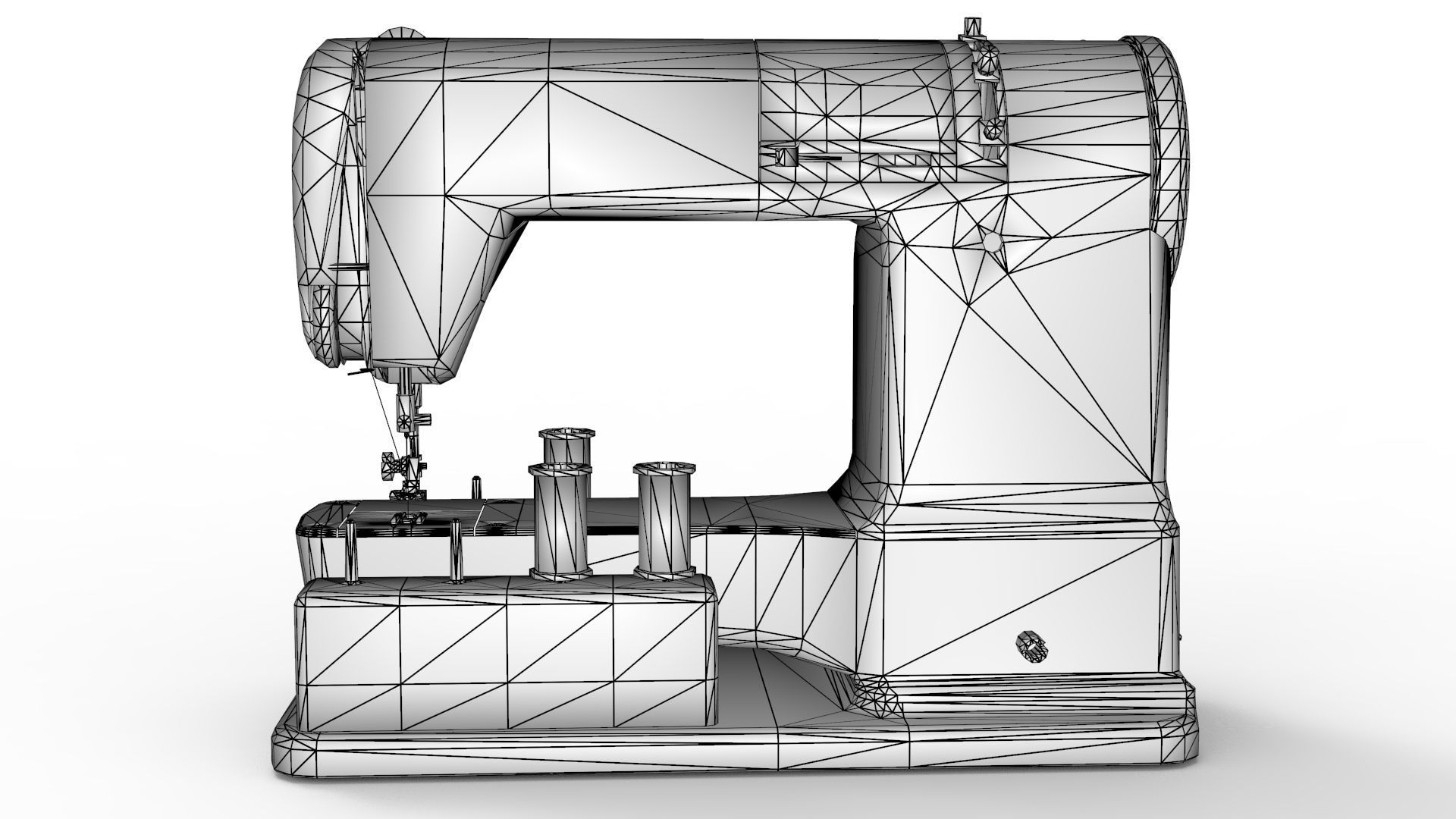 Vintage Sewing Machine 3D model_13