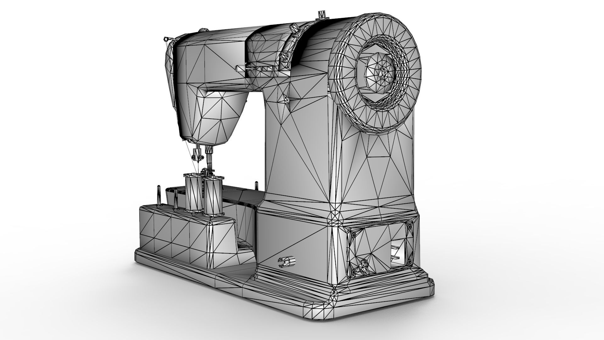 Vintage Sewing Machine 3D model_12