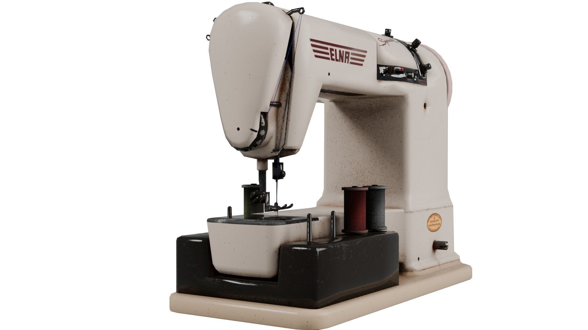 Vintage Sewing Machine 3D model_5