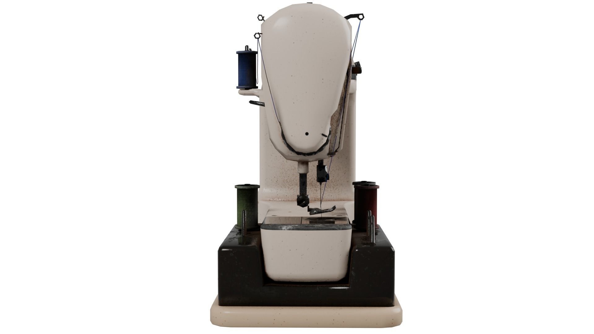 Vintage Sewing Machine 3D model_6