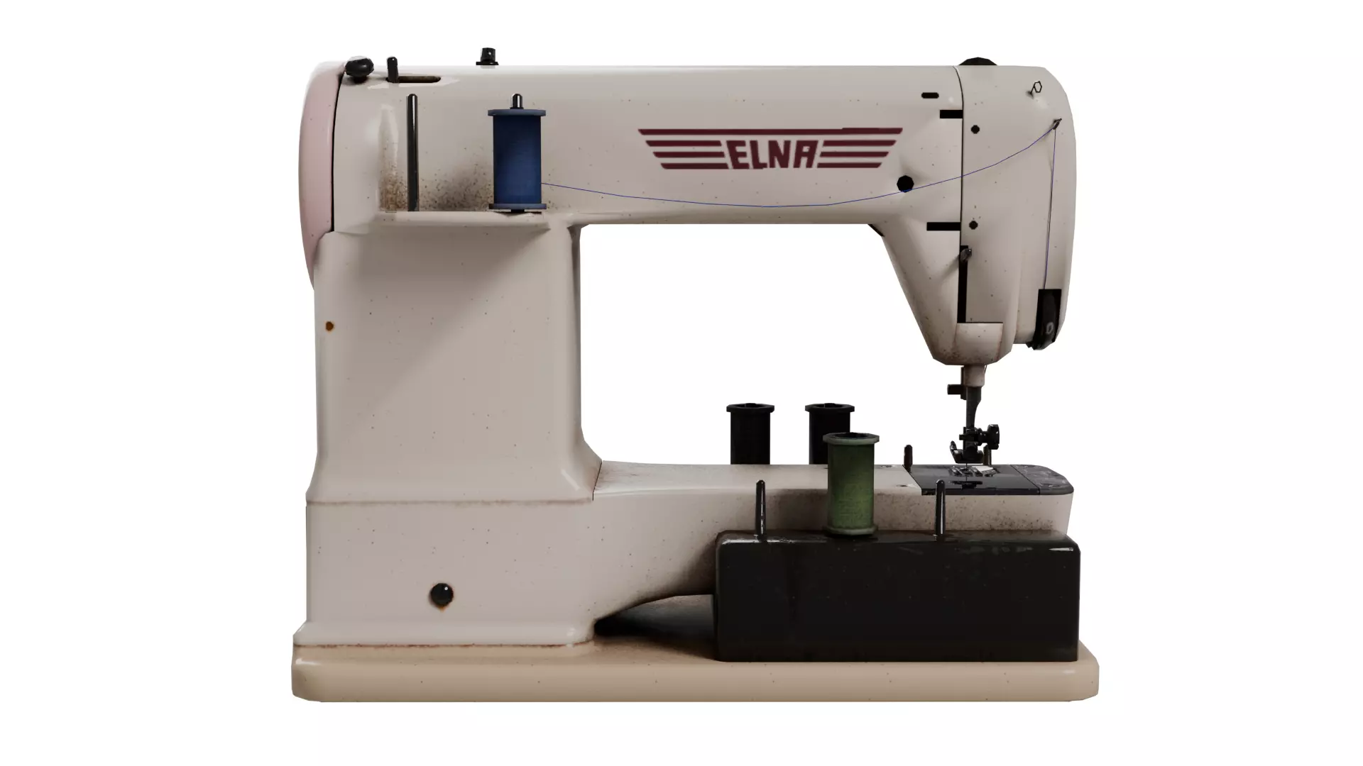 Vintage Sewing Machine 3D model_0