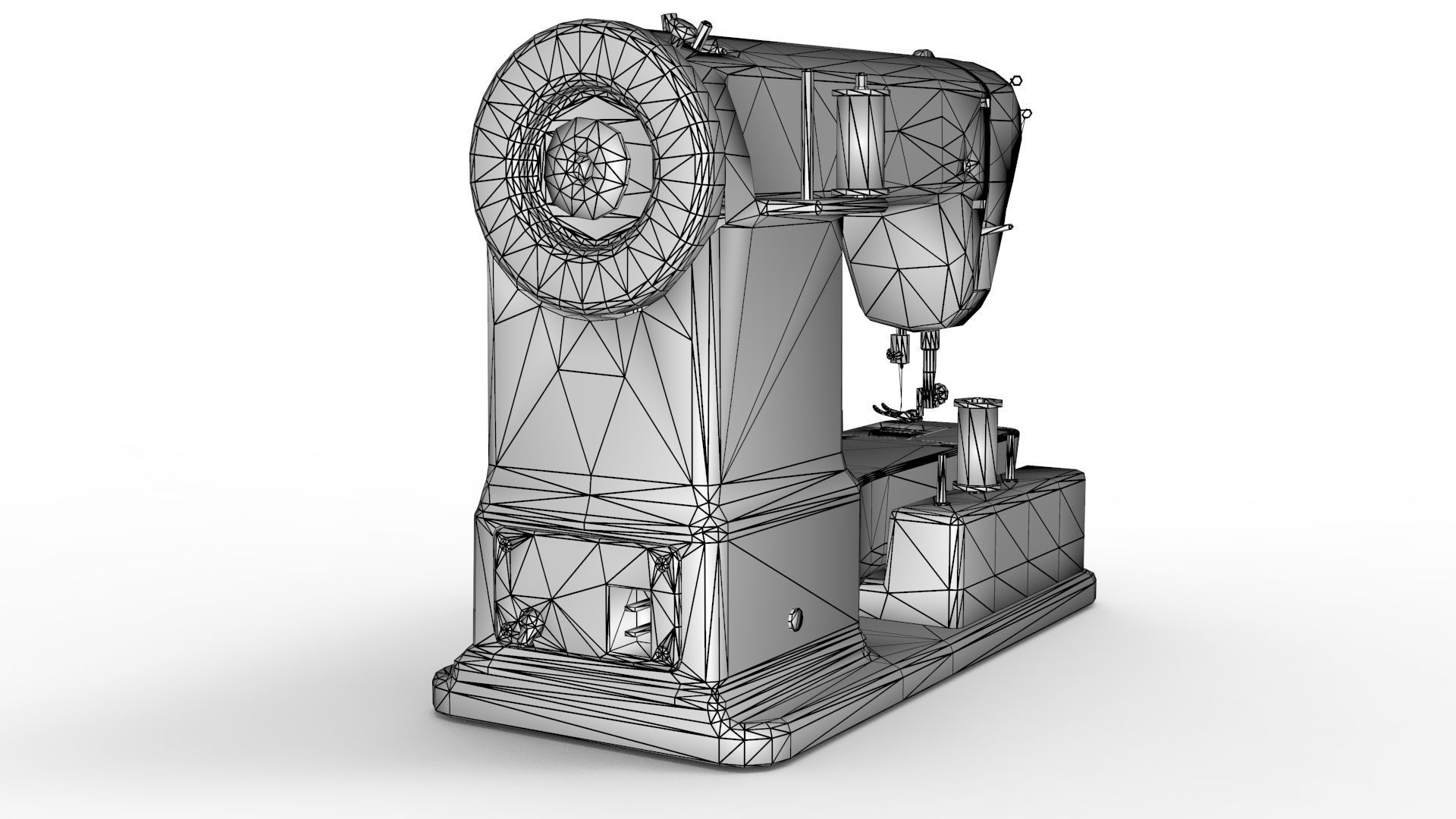 Vintage Sewing Machine 3D model_10