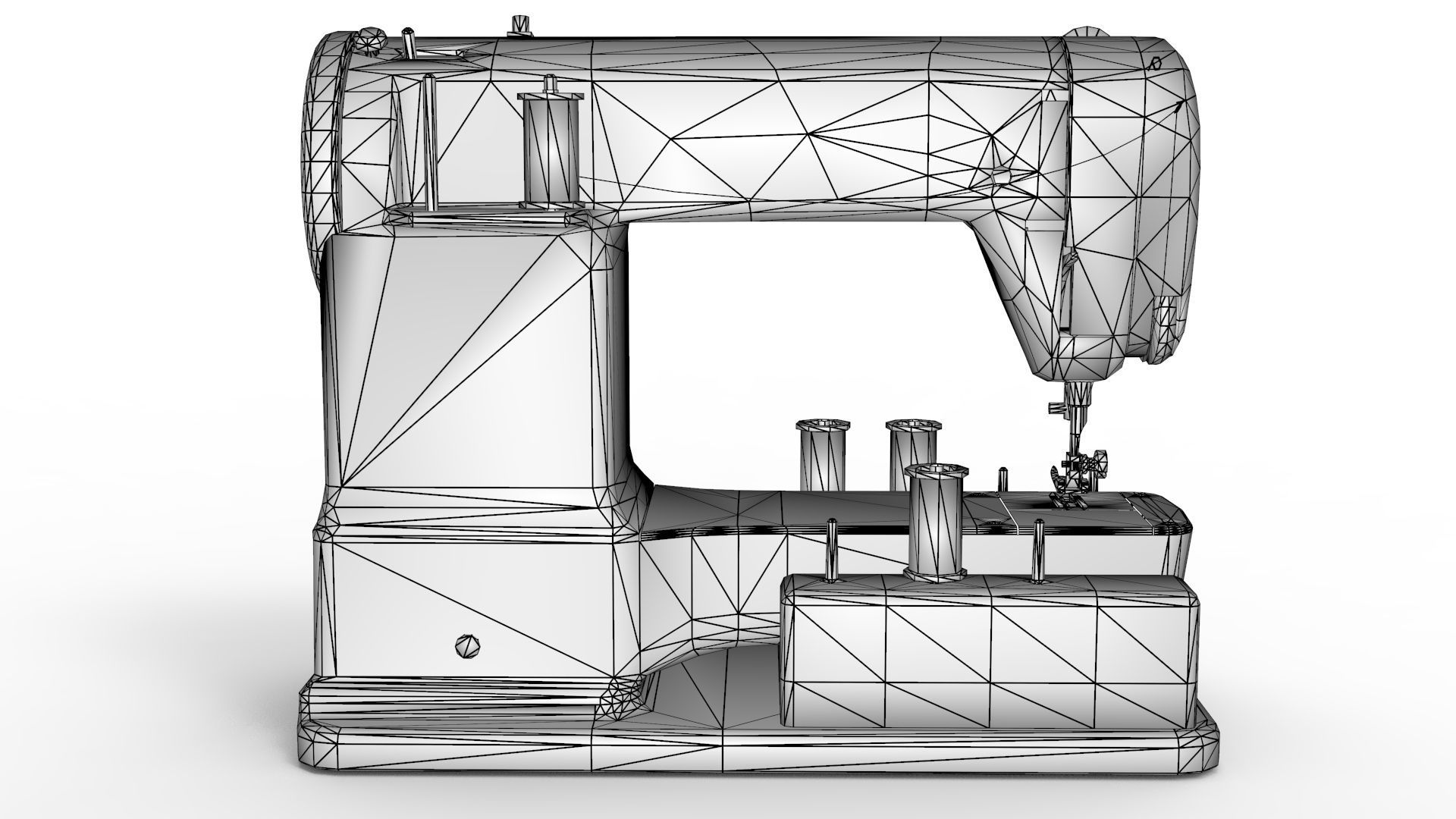 Vintage Sewing Machine 3D model_9