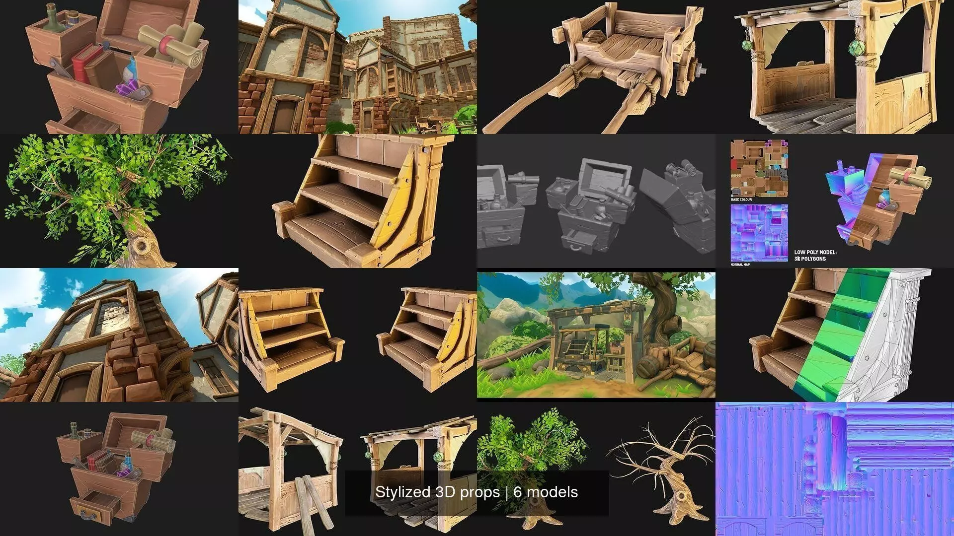 Stylized 3D props 3D Model Collection_0