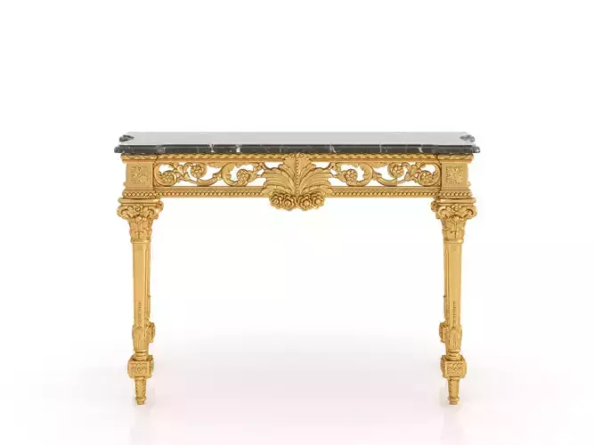  MARBLE TOP EMPIRE CONSOLE