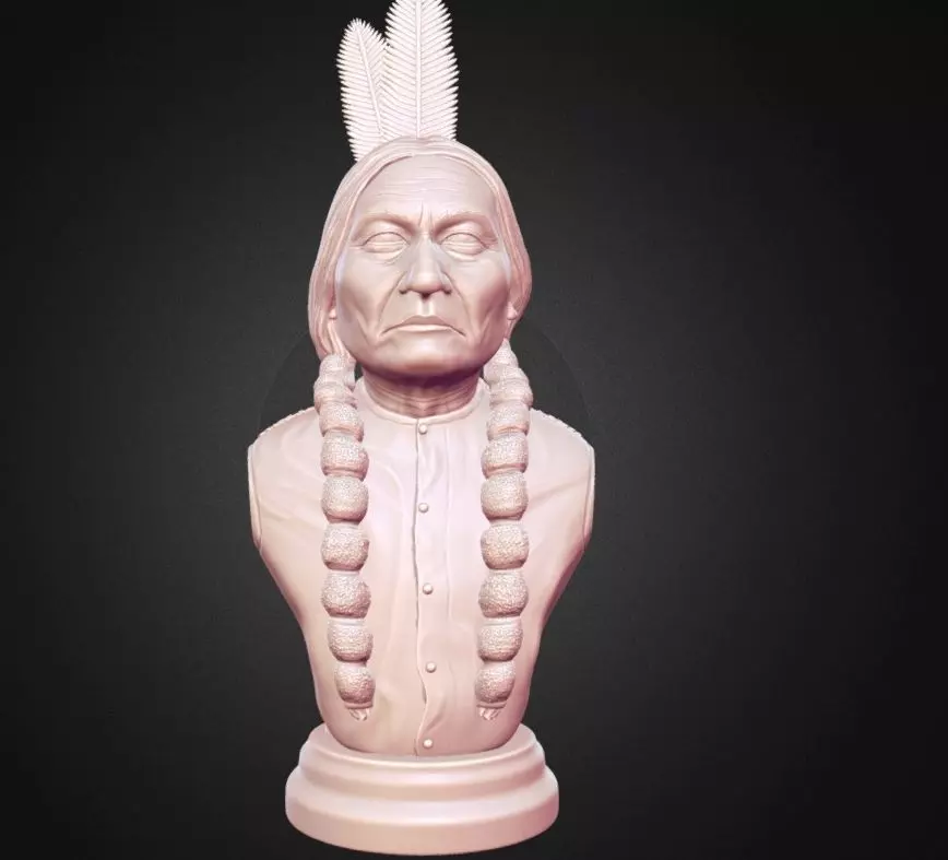 Sitting Bull 3D Printing Creation 3D print model