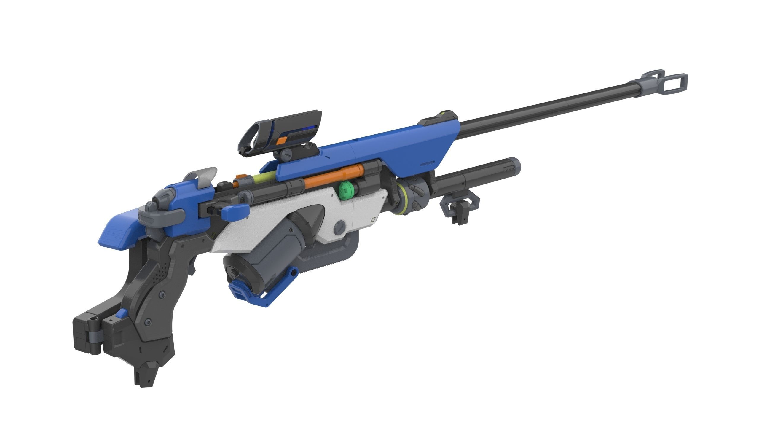 Ana Sniper Cannon 3 SKINS - Overwatch - STL and CAD - Commercial 3D print model_4