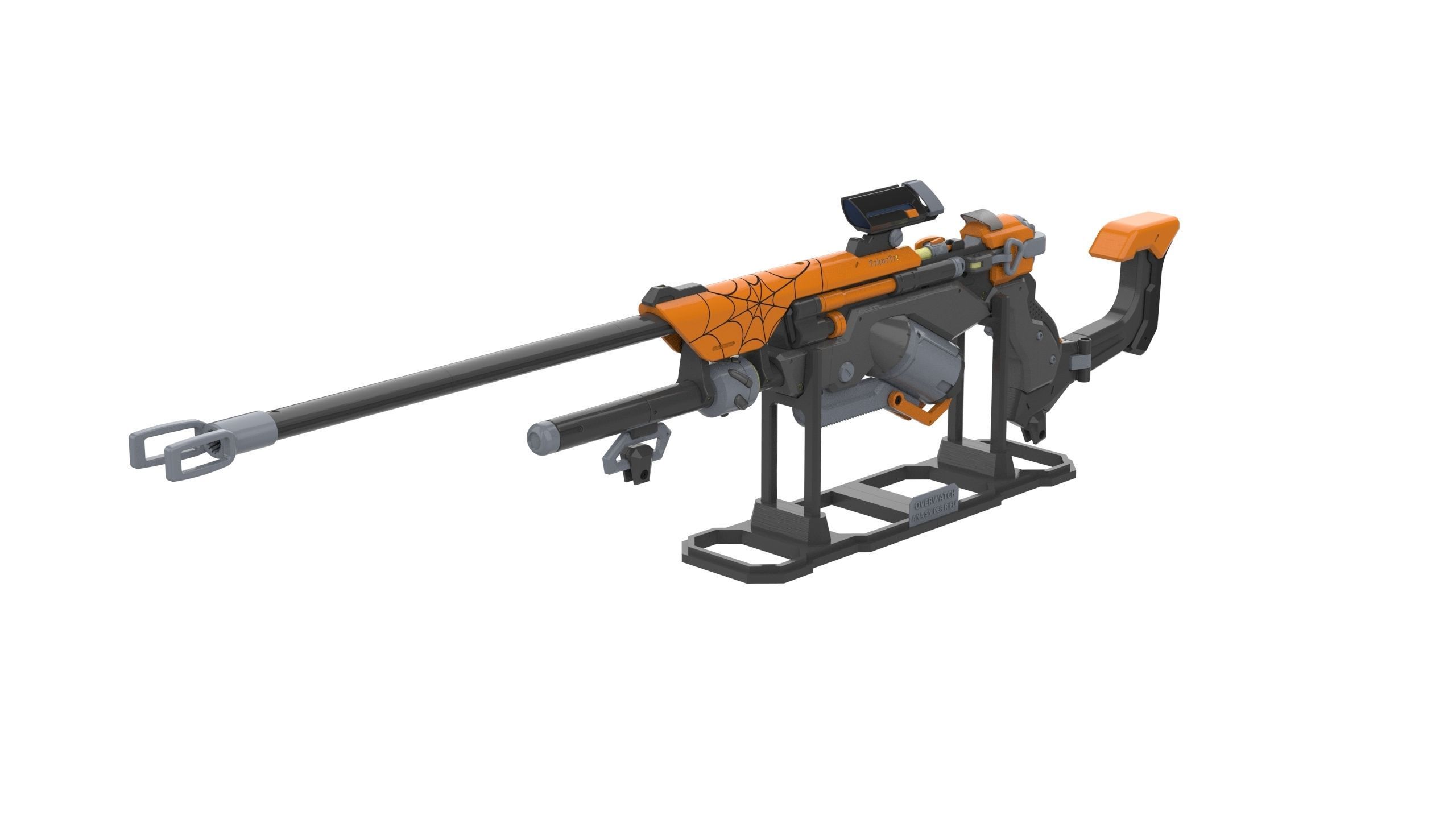 Ana Sniper Cannon 3 SKINS - Overwatch - STL and CAD - Commercial 3D print model_6