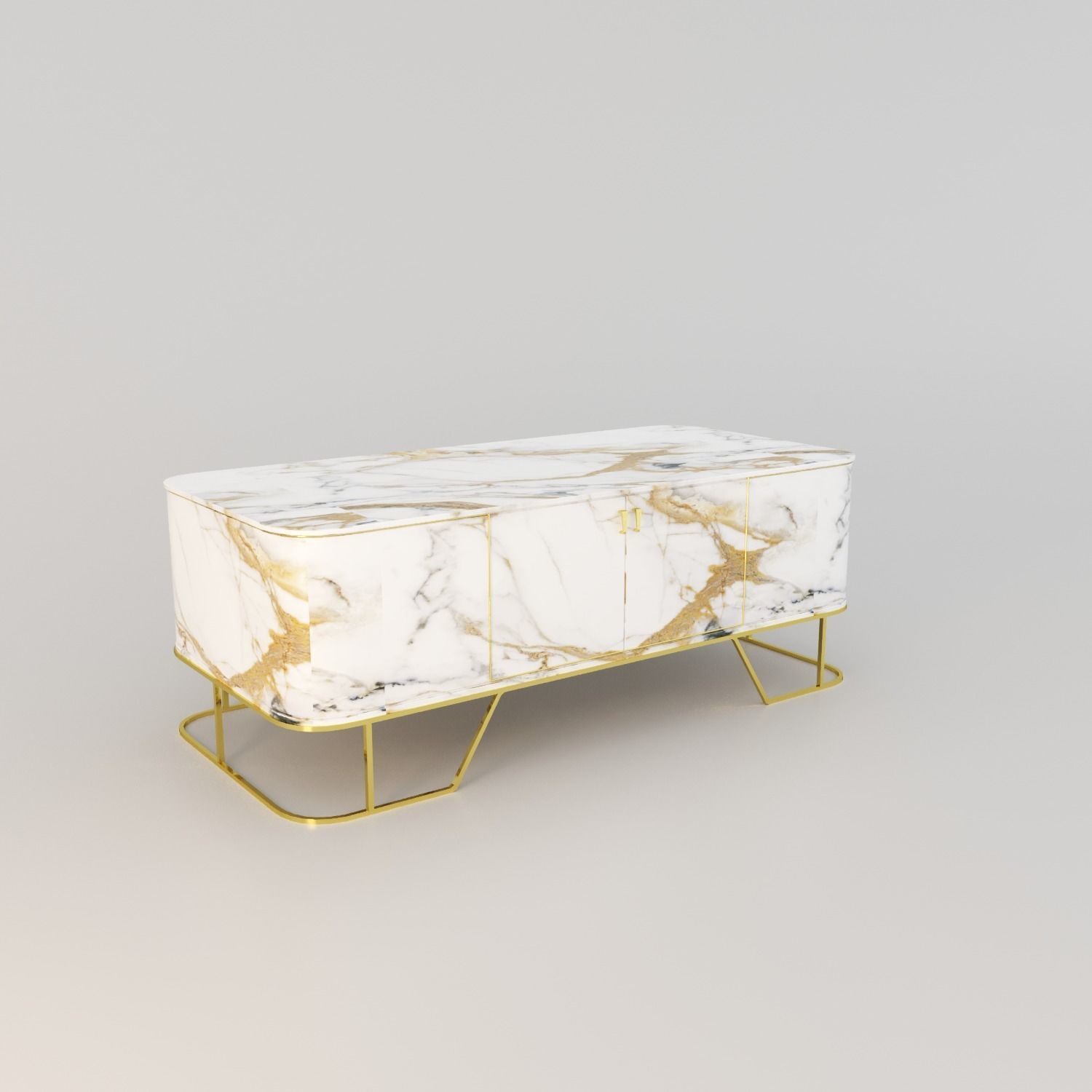 Luxury central tables 3D model_1