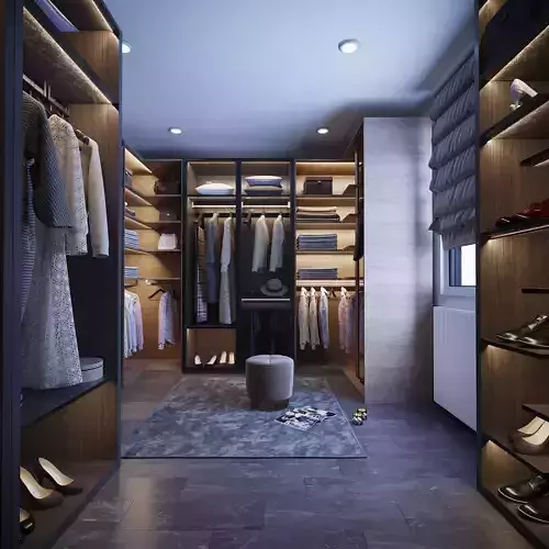 Clothes Room Interior Scene for 3DMax Corona With Settings
