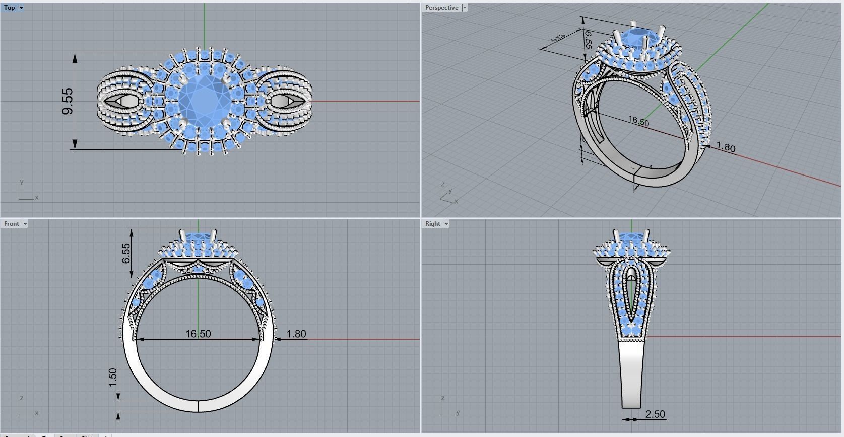 ring code 98 3D print model_1