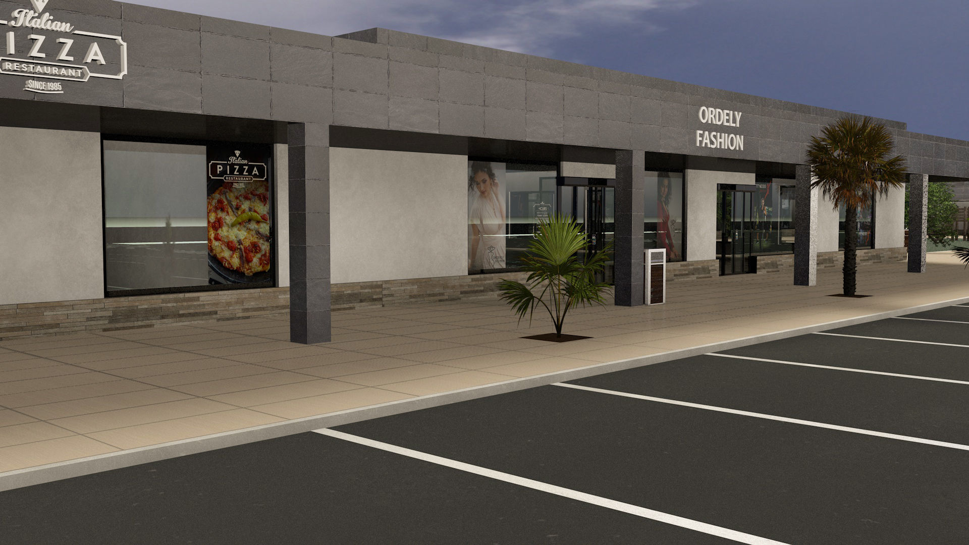Commercial mall 3D model_4