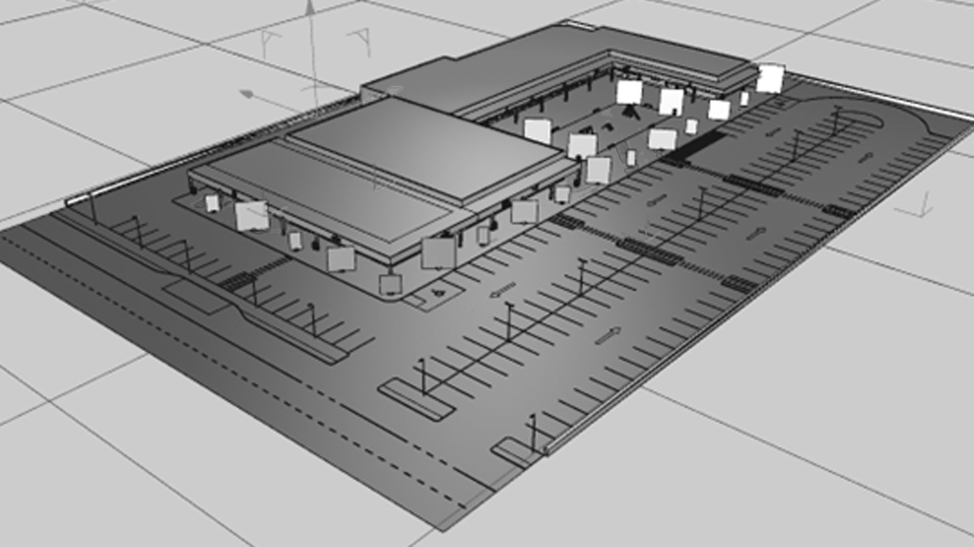 Commercial mall 3D model_7