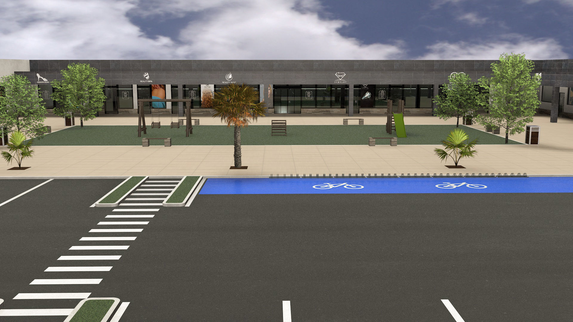 Commercial mall 3D model_6