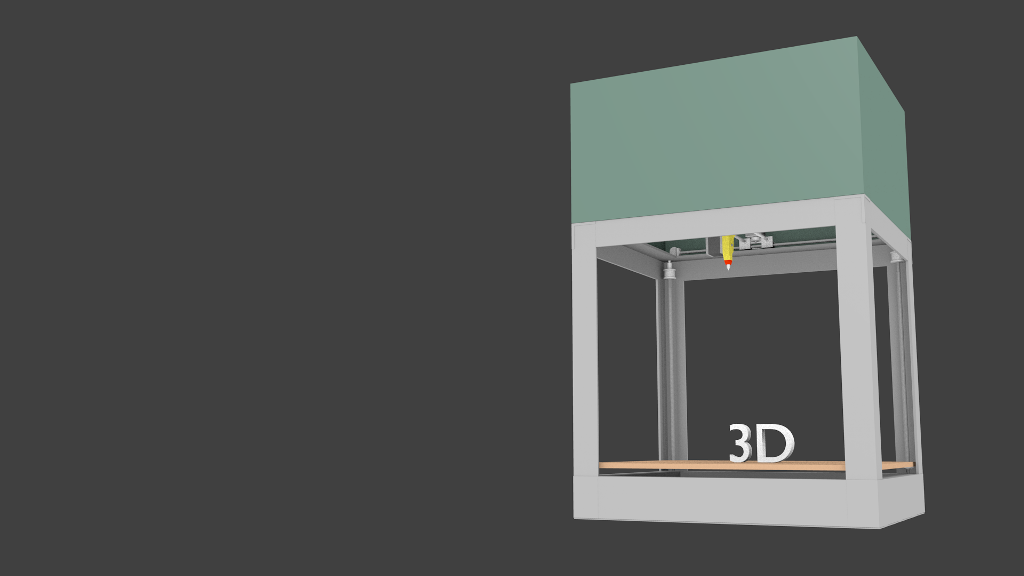 Animated 3D printer 3D model_2