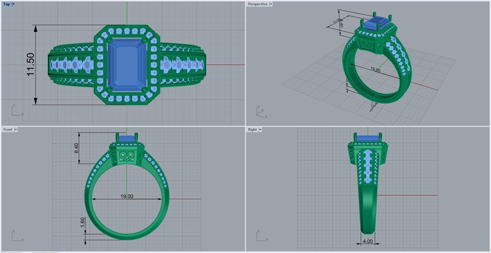 ring code 63 3D print model_1