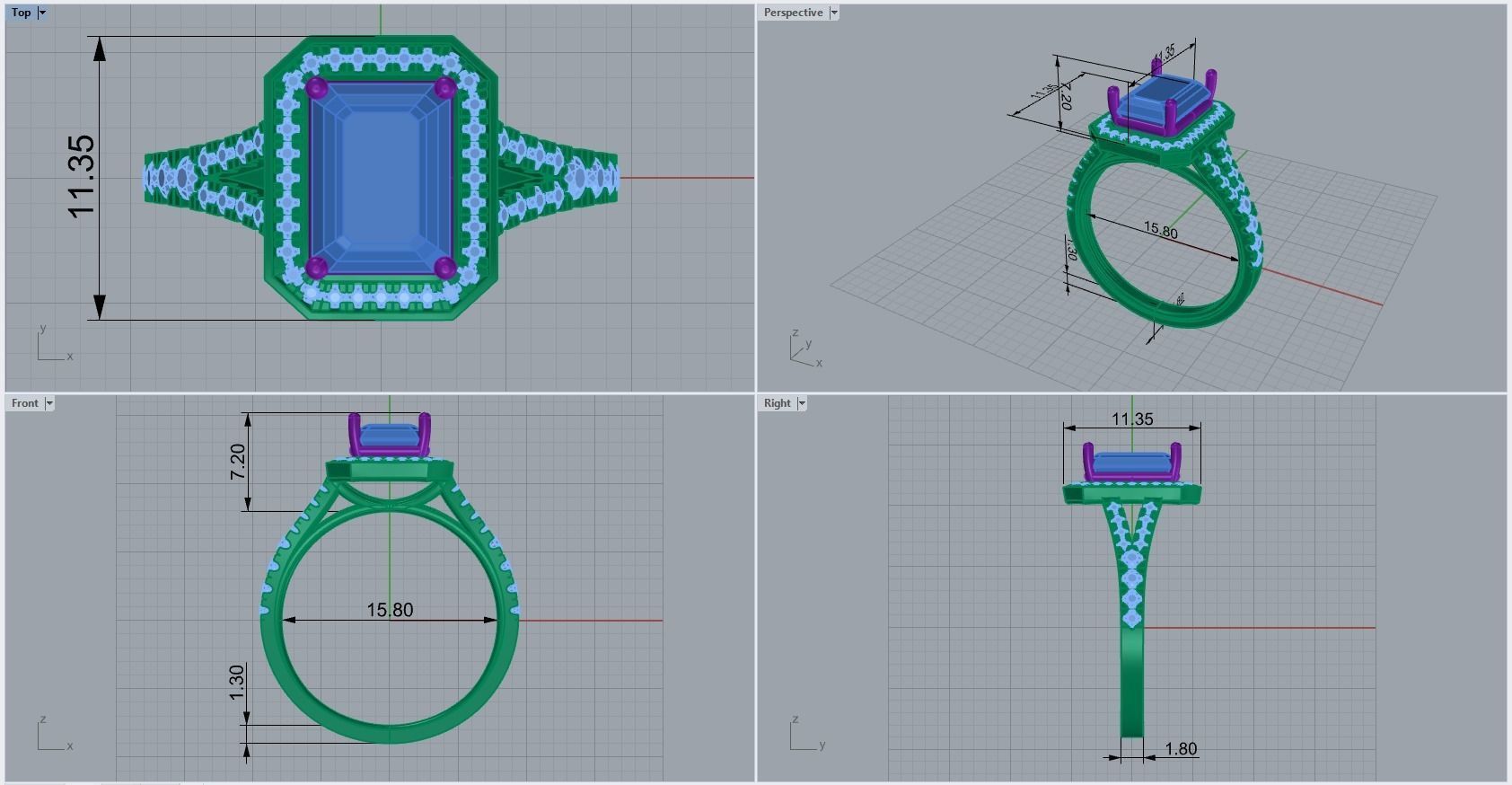 ring code 50 3D print model_1