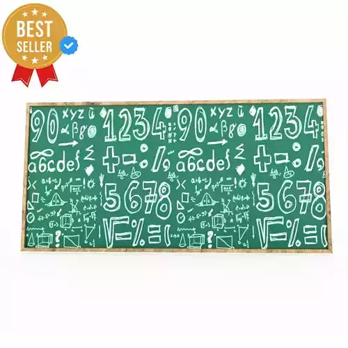 Physics school board Low-poly 3D model