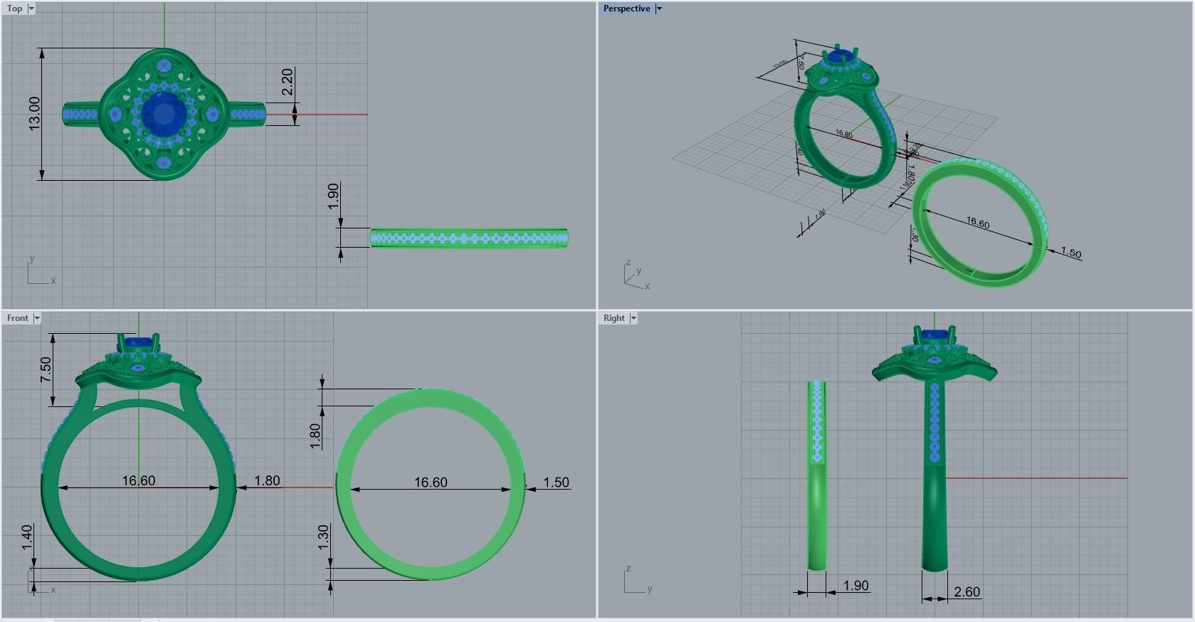 ring code 46 3D print model_1