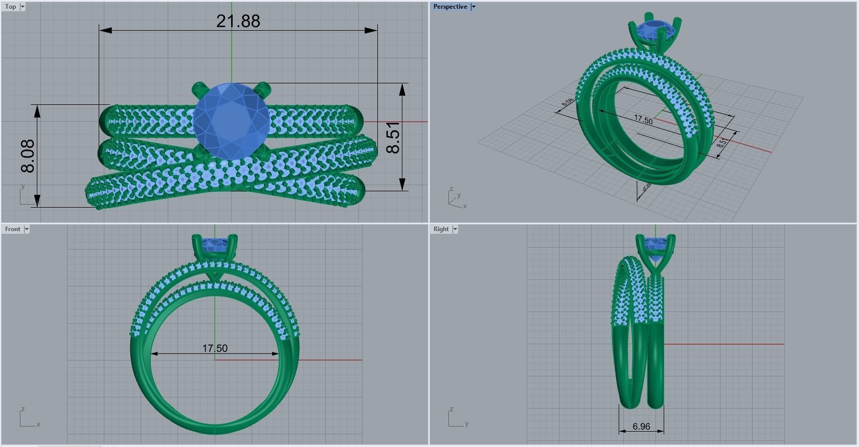 ring code 37 3D print model_1