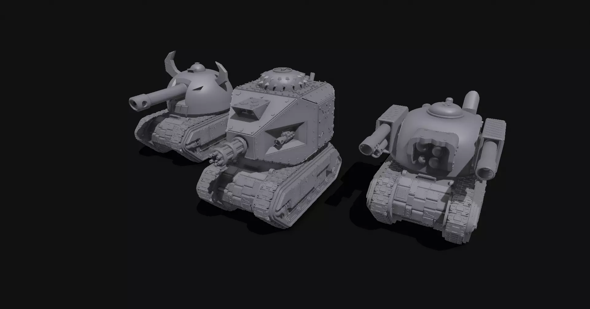 Grimdark Goblin Tanks 3D print model
