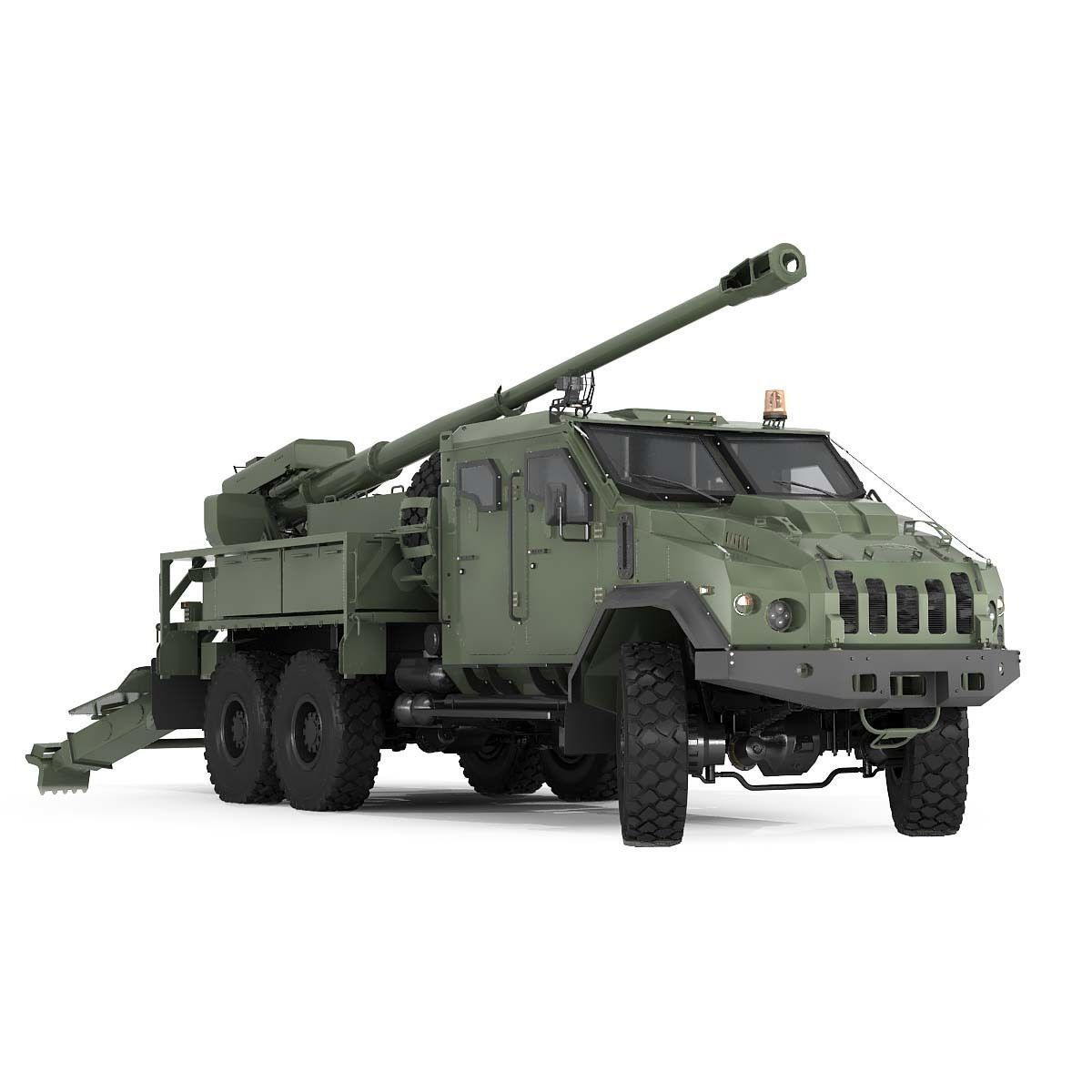 Howitzer Bogdana 3D model_3