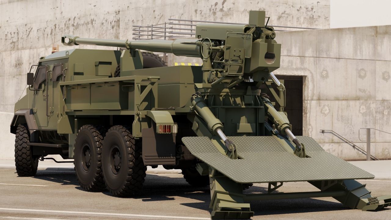 Howitzer Bogdana 3D model_56