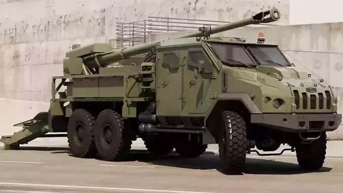 Howitzer Bogdana 3D model