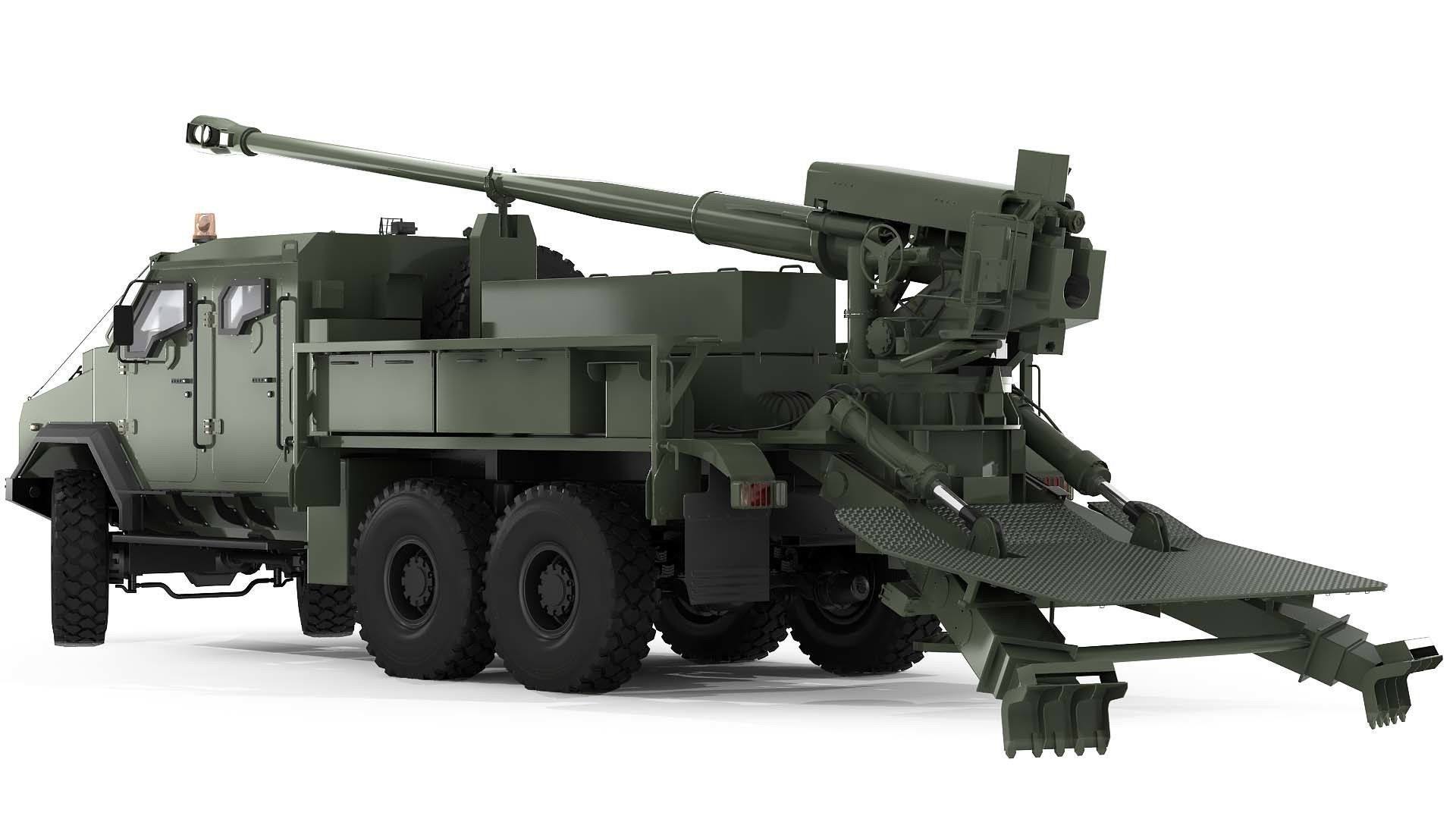 Howitzer Bogdana 3D model_33