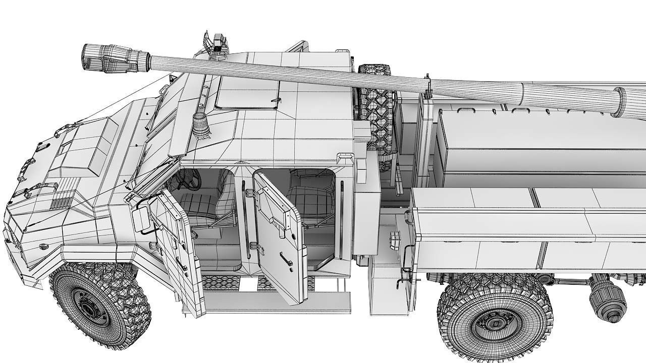 Howitzer Bogdana 3D model_15