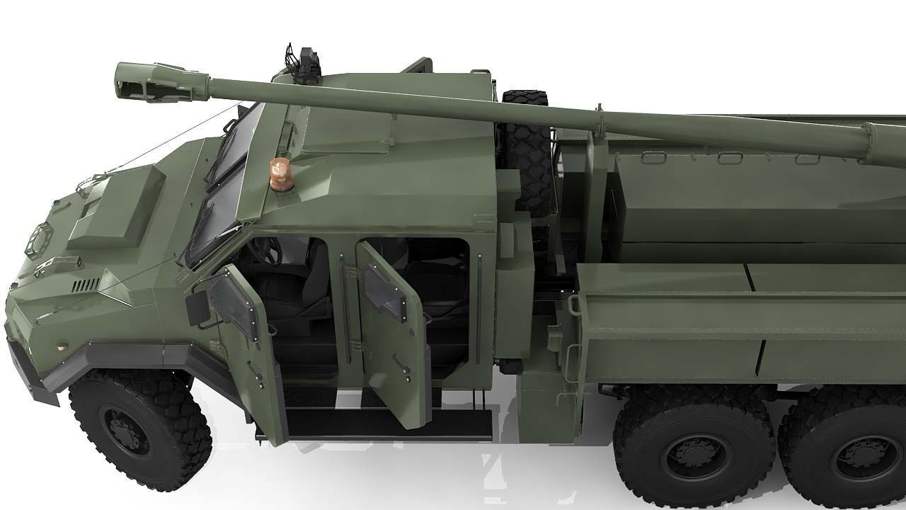 Howitzer Bogdana 3D model_45